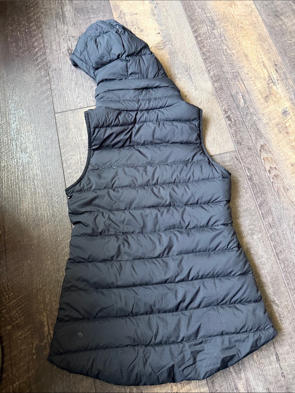 lululemon athletica Black Hooded Quilted Puffer Vest - Picture 3 of 4